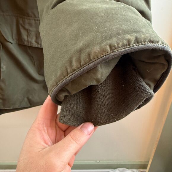 Vintage Eddie Bauer Green Superior Polar Parka Sheep Fur Hood Down Mens Size XL - Picture 4 of 16